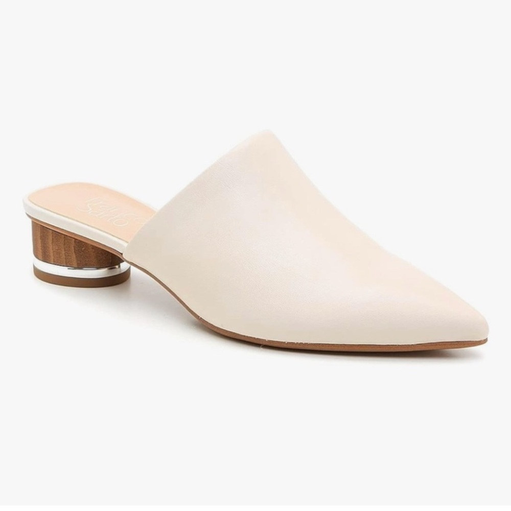 Franco Sarto Pointed Slip-On Mule in Ivory